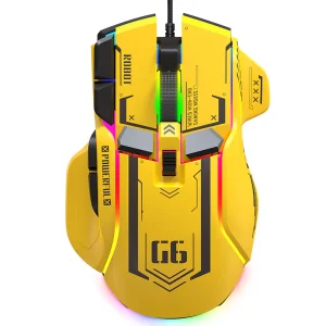 Ratón Mecánico G6 RGB para Juegos – Diseño Juvenil Inspirado en Transformers
