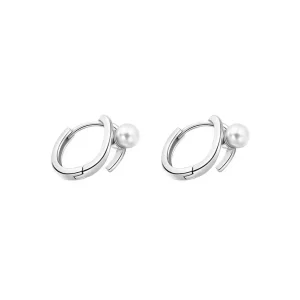 Aros en Plata 925 con Perla – Diseño Romántico y Femenino