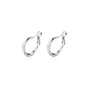 Aros  en Plata Pura S999 – Diseño Minimalista, Cierre Omega