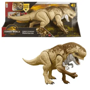 Dinosaurios Distortus Rex de la colección Furia retumbante de “Jurassic World: El Renacer”,